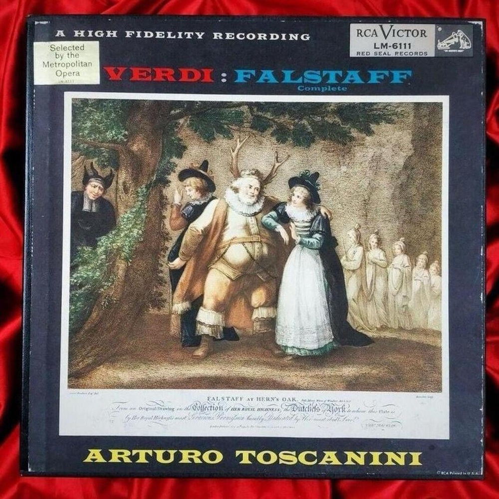 Arturo Toscanini Verdi Falstaff 3 LP RCA Victor Red Seal Record Box Set 1954 NM